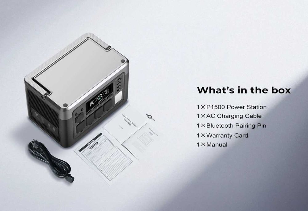 Oukitel P1500E 1800w Зарядна станція  (1536Wh) EU НОВА TOP Станція великий павербанк Портативная зарядная станция