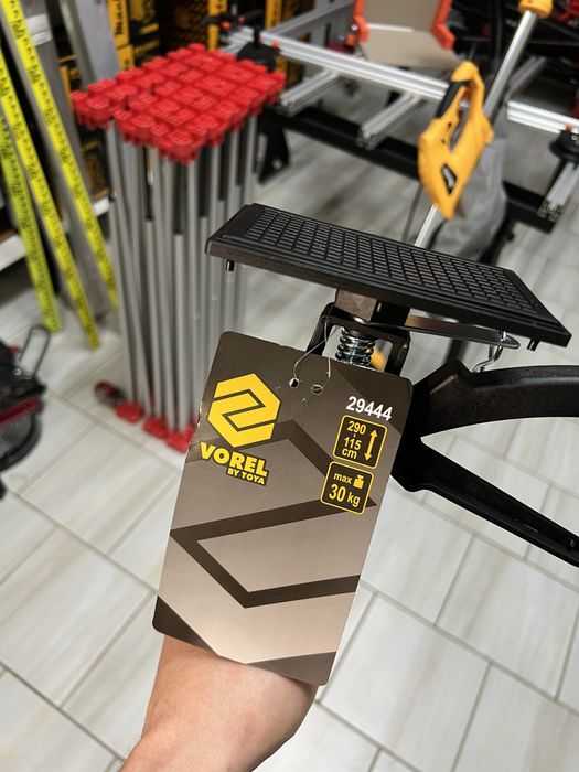 Телескопическая опора для гипсокартона монтажная Vorel 30 кг 290 см