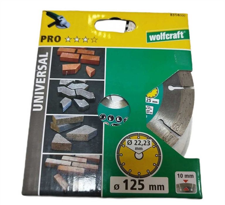 WOLFCRAFT 8314 Tarcza diamentowa PRO 125mm