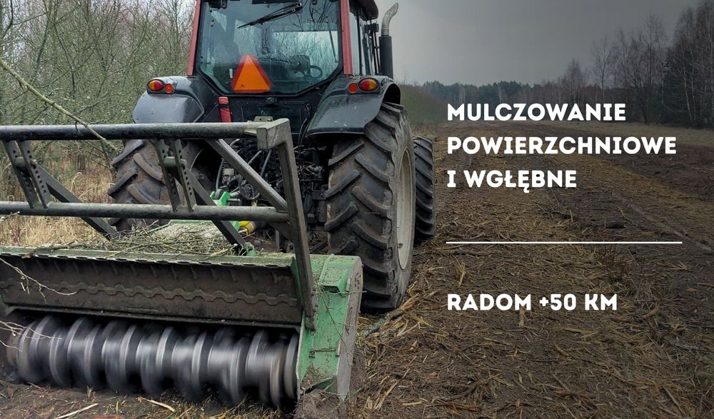 Mulczer wgłębny i powierzchniowy mulczerowanie mulczowanie czyszczenie działek  wycinanie