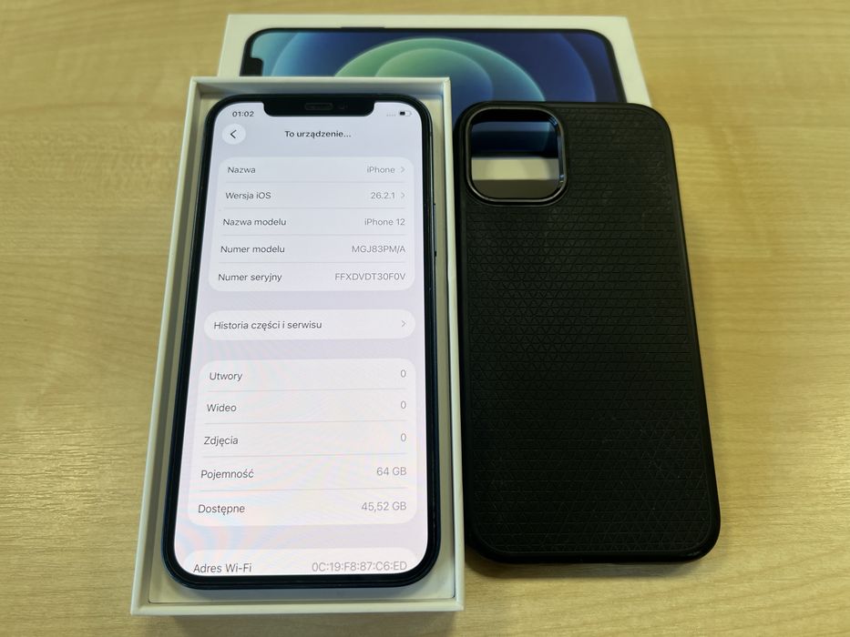 iPhone 12 | 64GB | Niebieski | OKAZJA | Zestaw