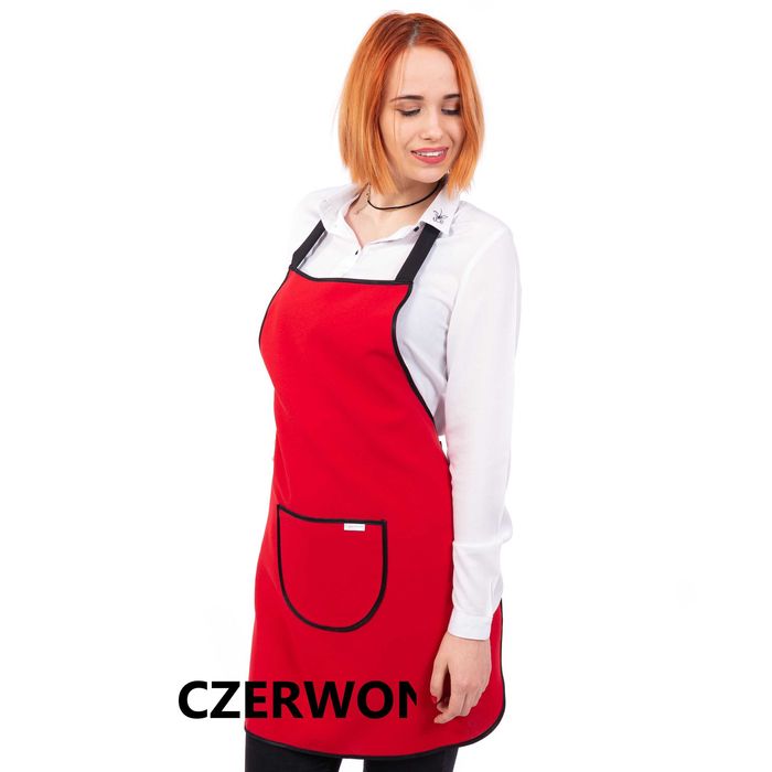 Damski Nowy Modny fartuch kuchenny uniwersalny Nails czerwony Prezent