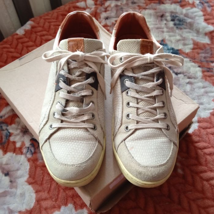 Кожаные мужские кроссовки