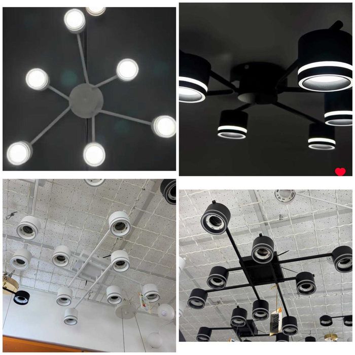 Люстра ELA 6R  Черная на 6 ламп GX53 (БЕСПЛАТНАЯ Доставка)