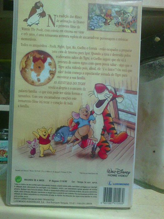 o filme do tigre disney aventuras cassete vhs-portes ctt gratis