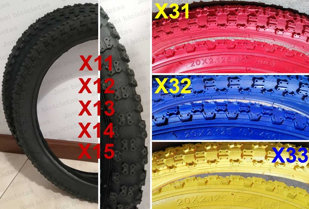Pneus de bicicleta BMX e chopper (rasto antigo)