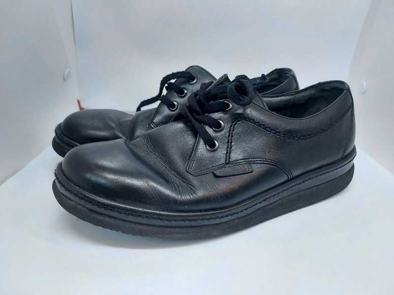 Czarne,markowe buty skórzane Mephisto