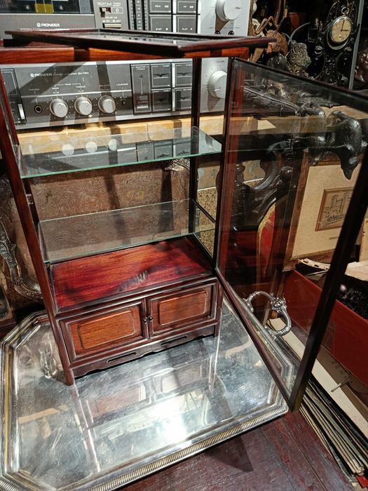 Armário Vitrine Miniatura Pau-Rosa 49cm