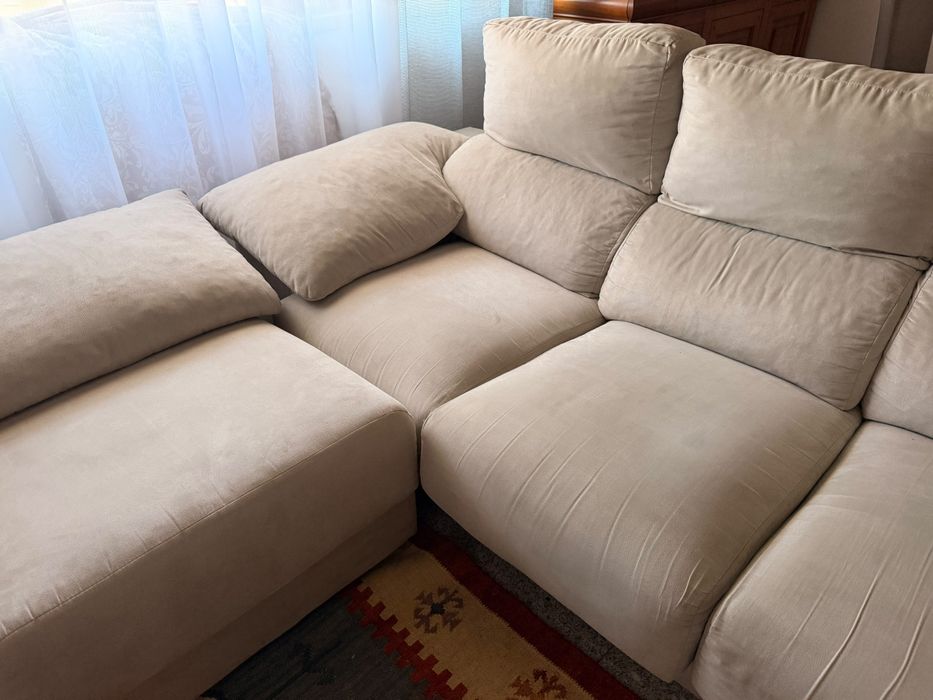 Sofá 3 lugares com chaise long amuvivel