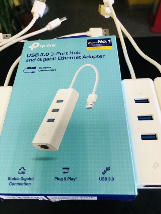 Мережевий адаптер TP-LINK UE330 1xGE, 3xUSB3.0, USB3.0