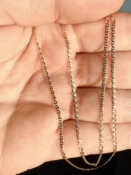 Zloty łancuszek diamentowany  50cm proba 585