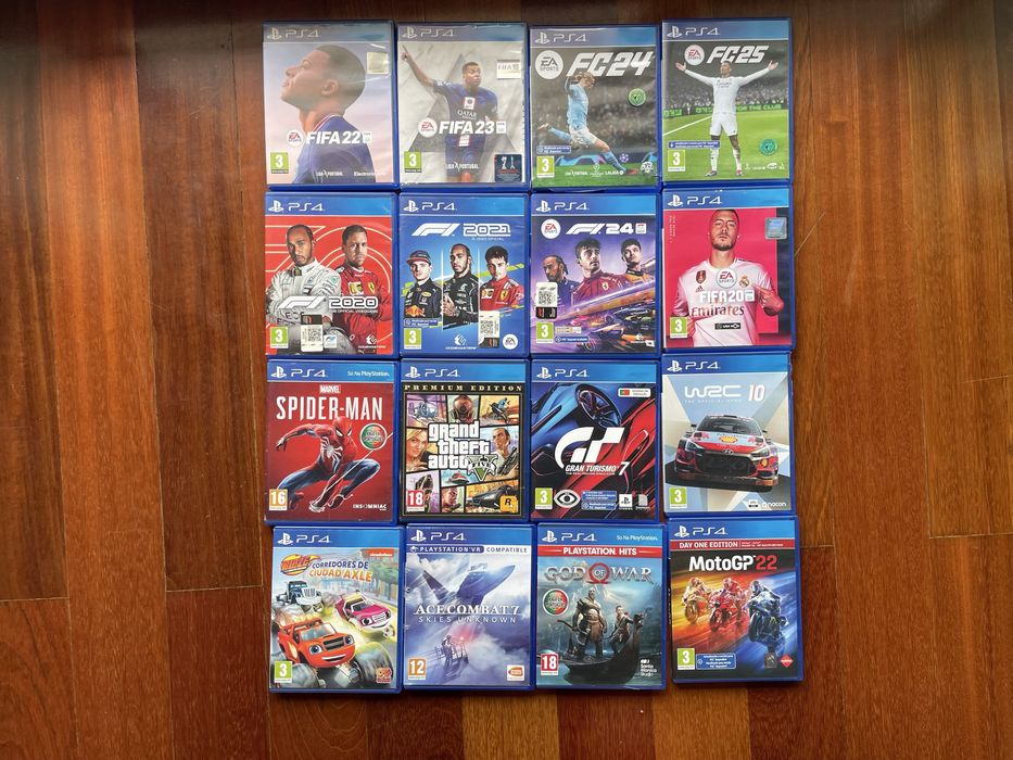 PS4 1 TB + 2 Comandos + 16 Jogos – Excelente Estado