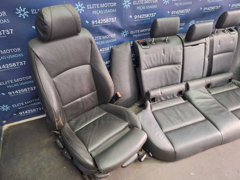 Jogo de bancos usados BMW SERIE 3 CARRINHA E91 PACK M PELE PRETOS