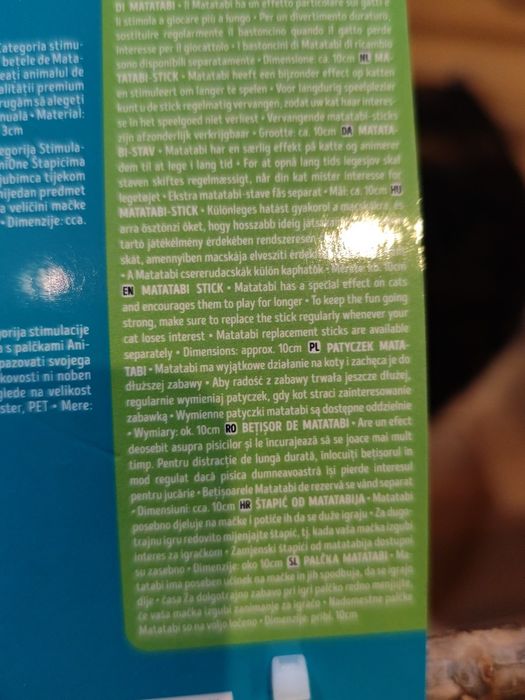 Zabawka dla kota - papuga na patyczku matatabi