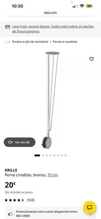 Pernas para secretária