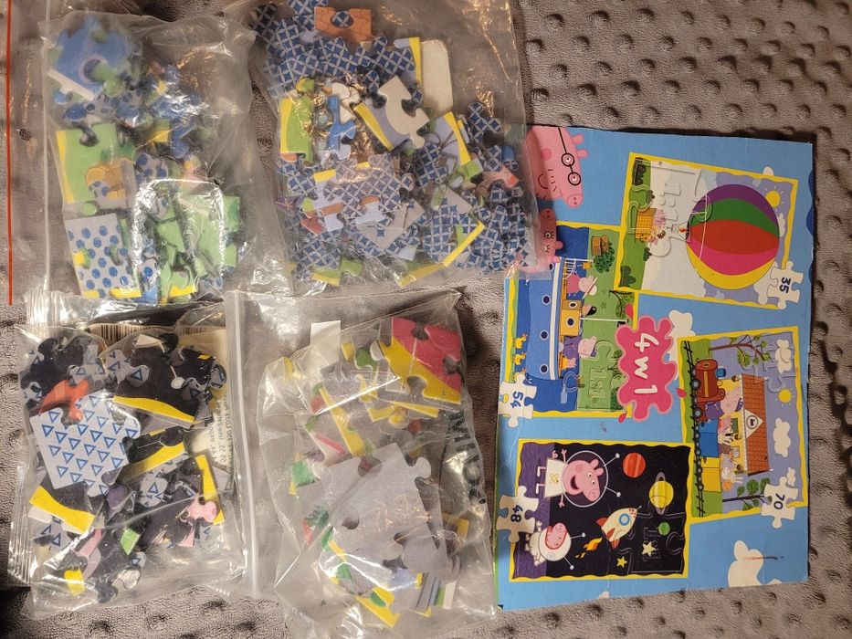 Triangles układanka przestrzenna Beniamin gratis puzzle Świnka Peppa