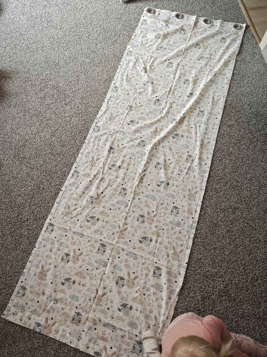 Dekoracyjna zasłonka na okno do pokoju dziecięcego 202x69cm 2 szt