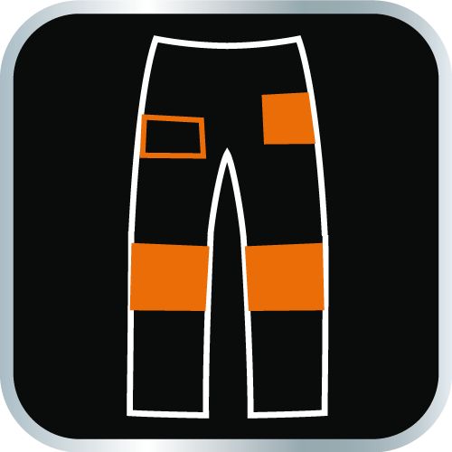 Spodnie robocze, białe, rozmiar L/52