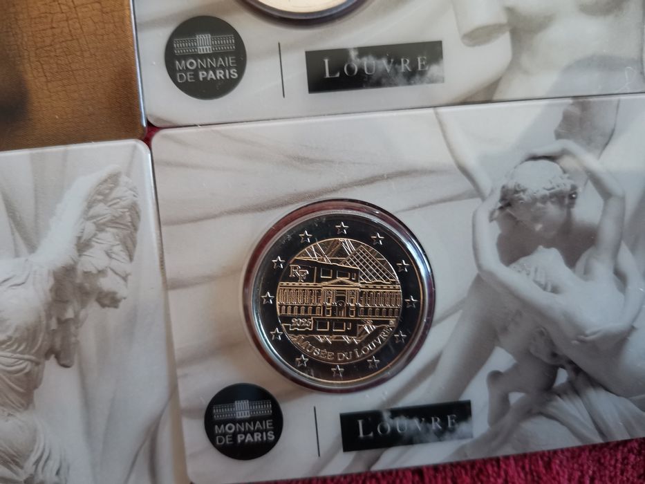 Conjunto de 4 moedas 2€ coincard Musée du Louvre