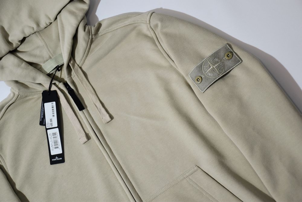 Зіп худі Stone Island Beige Ghost | Кофта Стон Айленд Project Бежевий