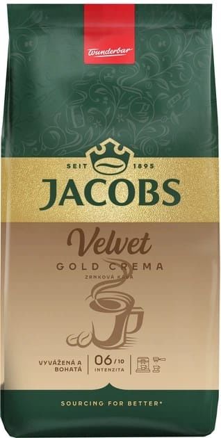 Кава в зернах jacobs velvet