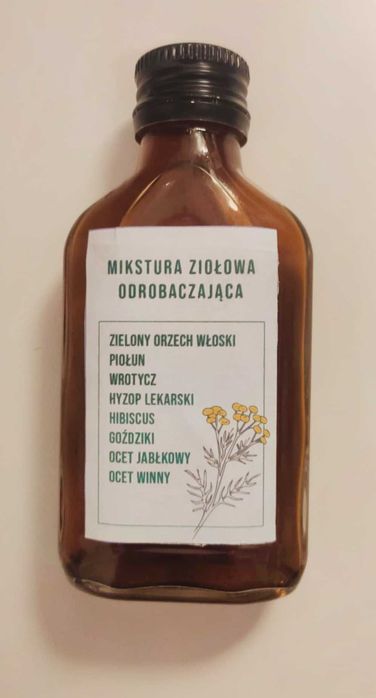 Ziołowa Mikstura Odrobaczająca na pasożyty w organizmie - 100ml