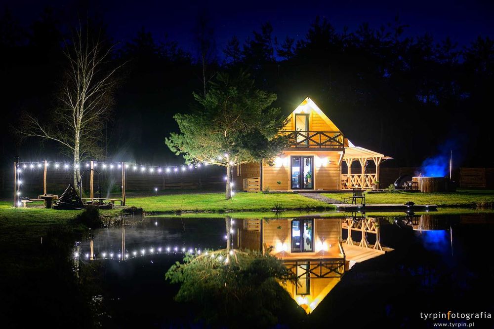 Domek całoroczny ,,Chatka Zimorodka" Wynajem nocleg balia z Jacuzzi