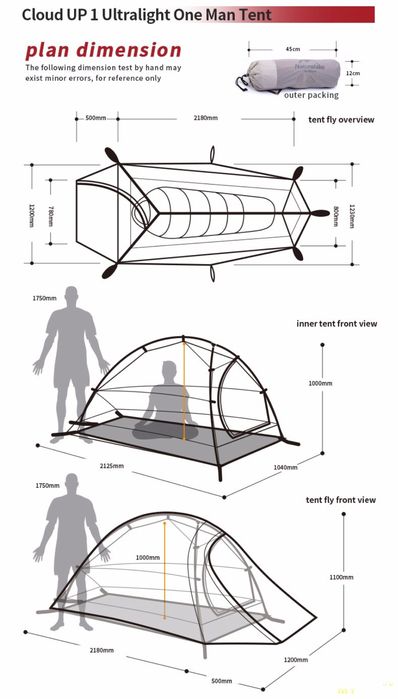 Намет naturehike cloud up 1. Одномісний намет. Двомісний намет. Ultralight 1-2 person tent