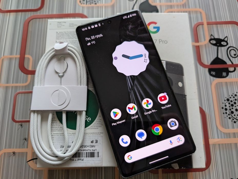 Google Pixel 7 Pro Obsidian 12-128Gb/Neverlock/2-Sim/NFC/Без Вигорання