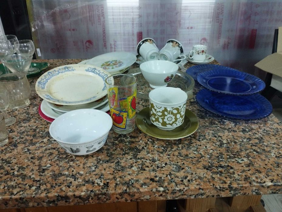 Assortment of antique tableware439379152298332161