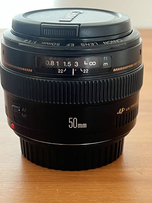 Canon 50 1.4 USM apenas foco Automatico.