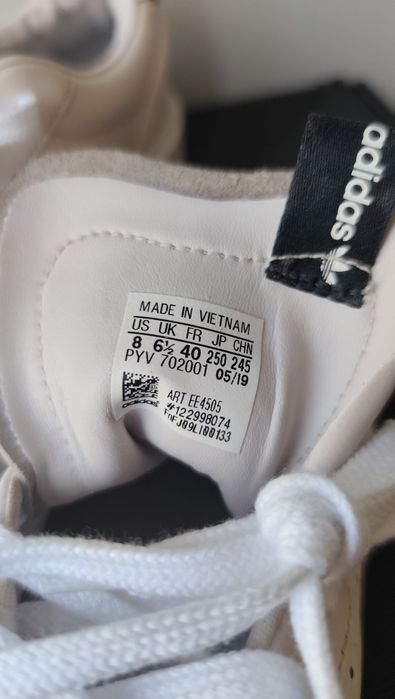 Skórzane sneakersy Adidas Sleek Super platforma 39 40 pudrowy róż wysmuklające