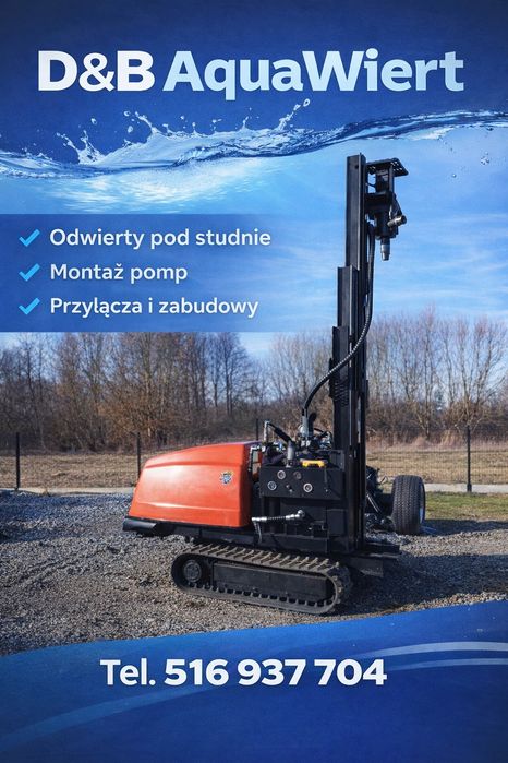 Studnia głębinowa/wiercenie studni głębinowych. Wolne terminy.