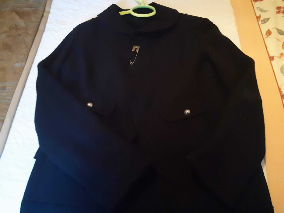 Fato elegante saia e casaco, Alain Manoukian, preto, 70% lã