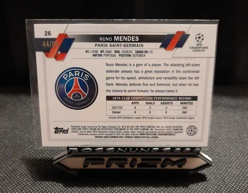2022 Topps Chrome Sapphire Edition | Nuno Mendes