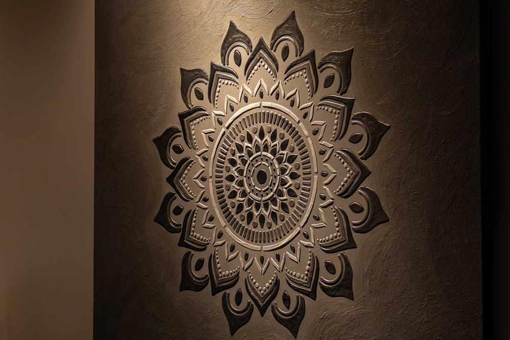 Obraz Mandala 100/80 cm strukturalny 3D,  ręcznie malowany