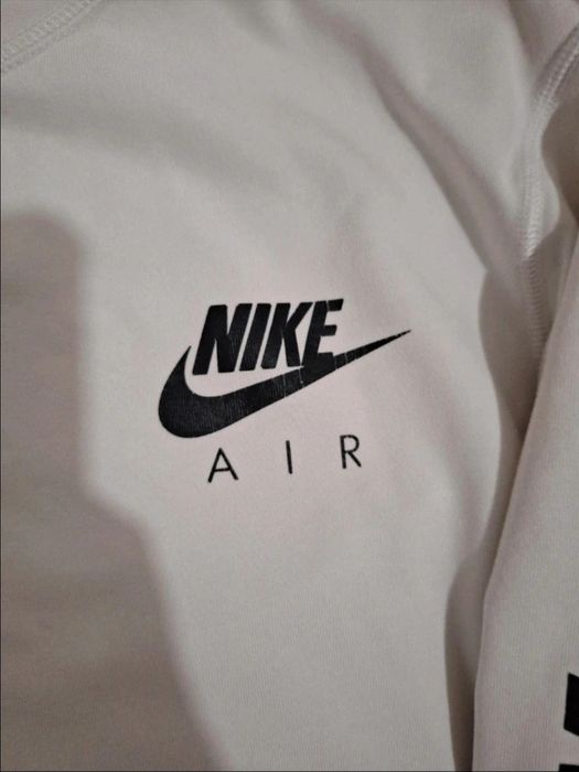 Biały longsleeve bluzka z długim rękawem Nike Air S