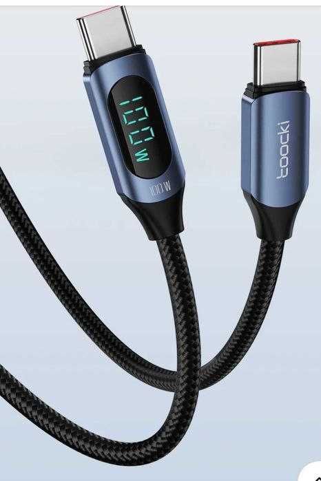 Шнур Toocki type C type C 2м кабель быстрой зарядки с дисплеем 66w