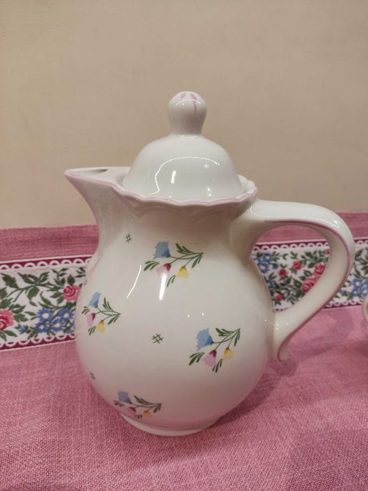 Serwis kawowy porcelanowy dla 6 osób Schramberger Majolika