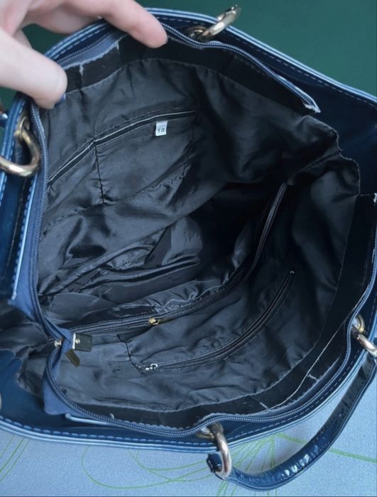 Torebka torba duża długa podręczna żółty niebieski elegancka Abacus