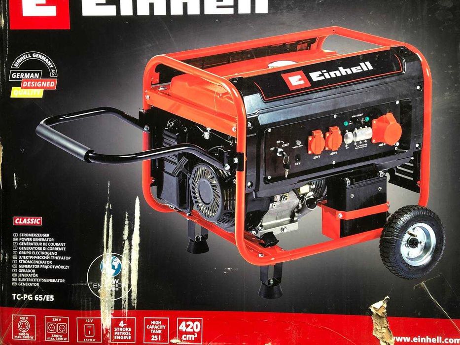 Генератор Einhell TC-PG 65/E5 бензиновий 3.4 кВт / 4.8 кВт (Німеччина)