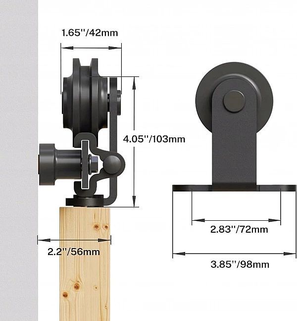 System Drzwi Przesuwanych Loft Szyna Czarny Zestaw 244 cm TSMST