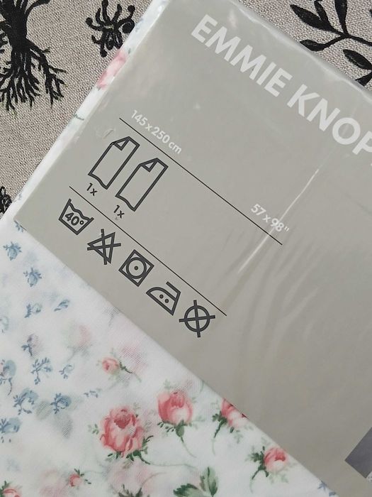 Zasłony na troczkach Ikea Emmie Knopp 145x250