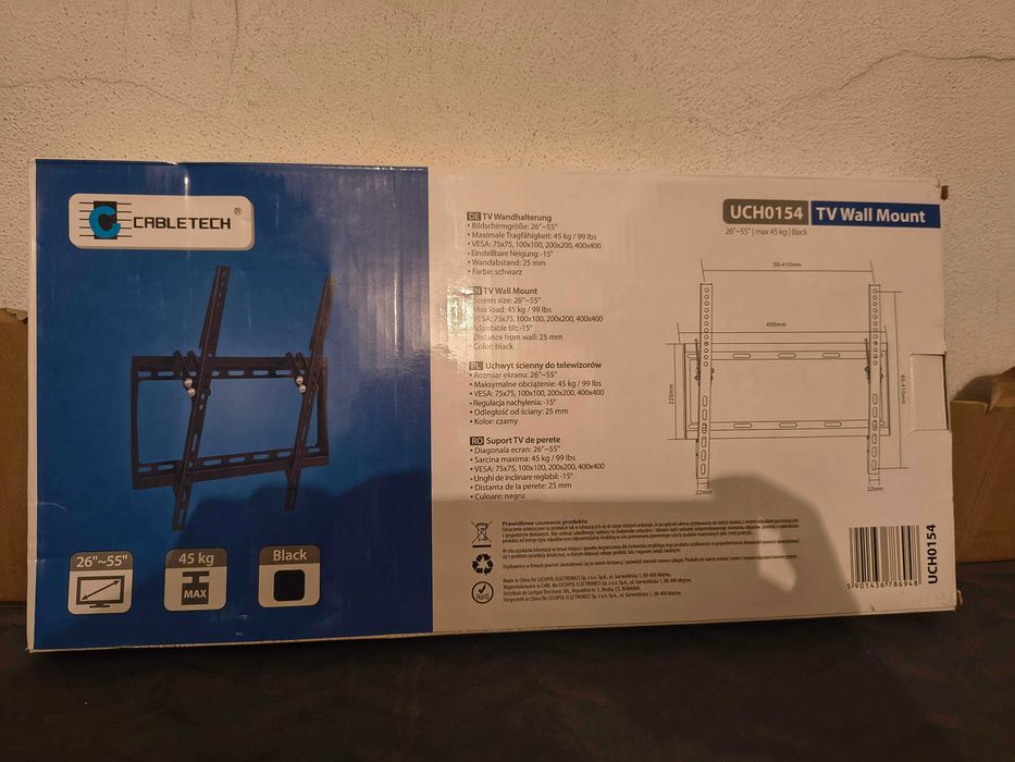 Suporte parede TV Cabletech UCH0154 26" a 55" polegadas