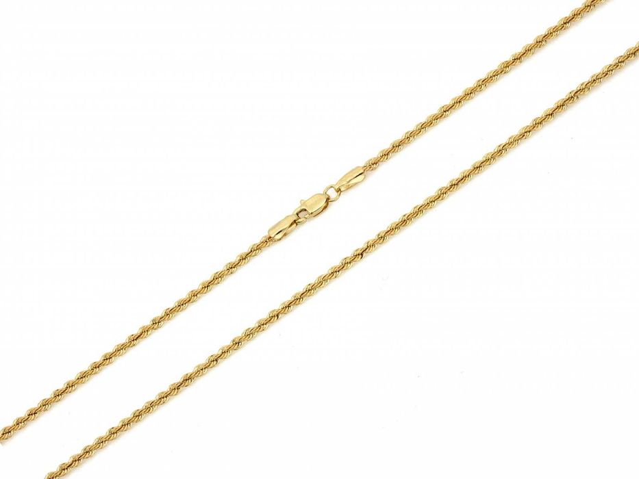 Złoty łańcuszek splot korda 2 mm PR 585 45 cm