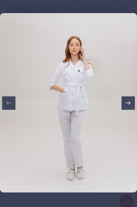 Медичний костюм білий