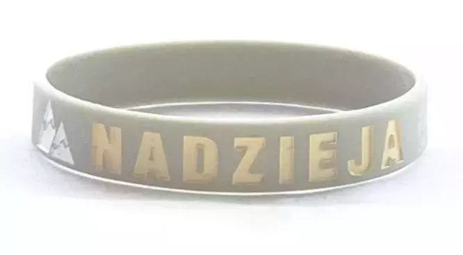 Opaska silikonowa "Nadzieja", szara. Szaron