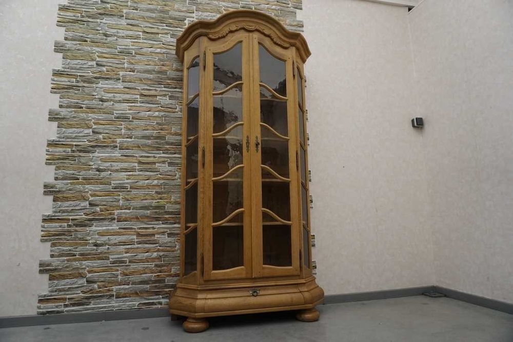Witryna Biblioteka Regał z Lity Naturalny Dąb szer. 102 cm  P-1455