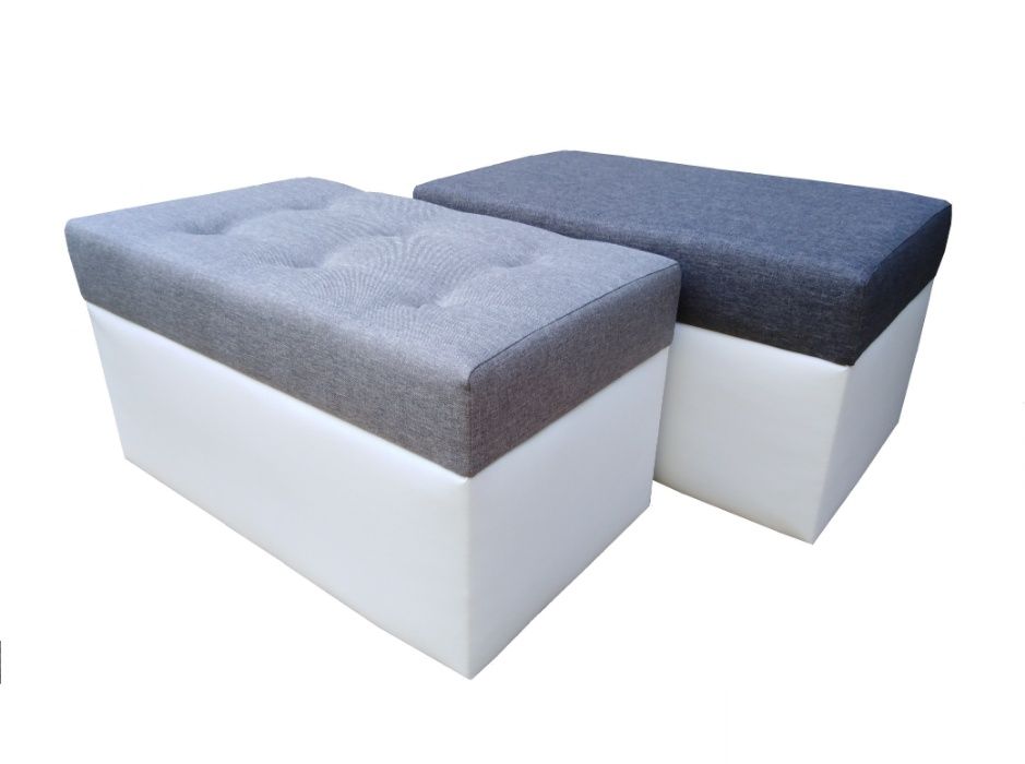 Pufa otwierana kuferek z pojemnikiem puf