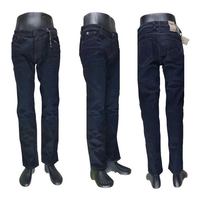 Nowe męskie jeansy Tom Tailor Aedan - Straight - granatowe oryg. rozmiar - W34/L32